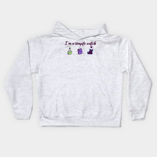 A simple witch needs Kids Hoodie by astronauticarte